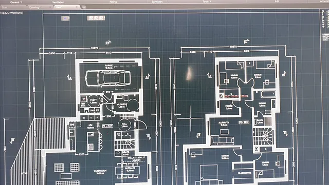 Ritning av luftbehandling med Rijab Ventilation AB